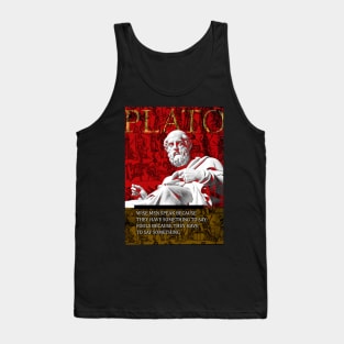 Plato Philosophical/Motivational Quote on Wisdom 2 Tank Top